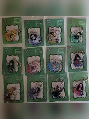 12 Demon Slayer Anime Acrylic Keychains Bundle